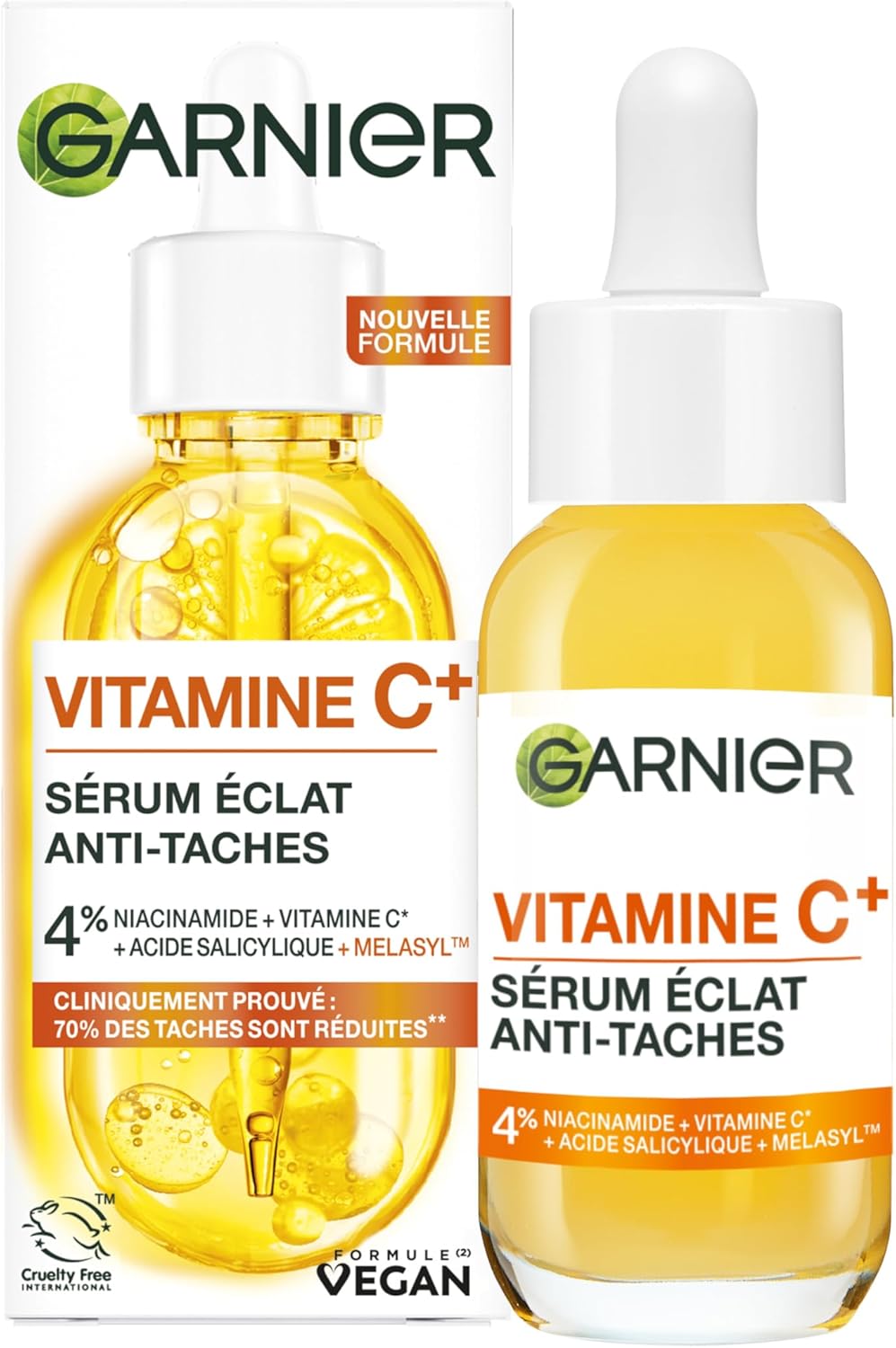 GARNIER Skin Active - Radiance Serum - Anti-Dark Spot - Face Care Enriched With 3.5-4% Niacinamide, Vitamin C & Salicylic Acid - Vegan & Cruelty Free - 30ml - Packaging May Vary